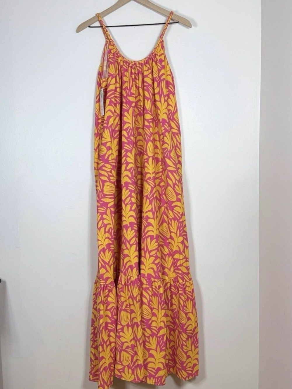 Palms Away Maxi Dress Size S Orange Pink - Picture 4 of 7